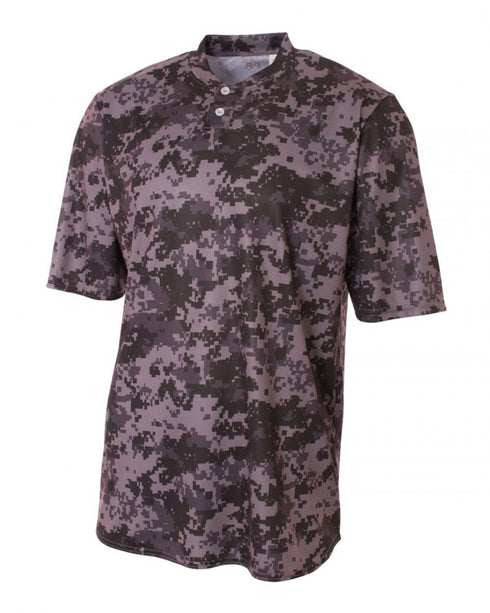 A4 Two-Button Camo Softball Jersey (SBN3263)